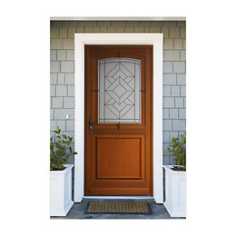 Promo - Porte D Entree En Bois   Modele Elma 215x90 Poussant Gauche ---(cotes Tableau)  Vendue Avec Poignee Et Barillet