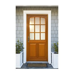 Porte D Entree En En Bois   Modele 'alena' 215x90 Poussant Droite  Vendue Avec Poignee Et Barillet