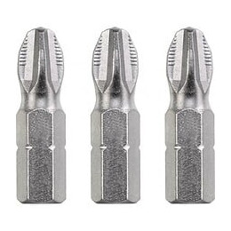3 Embouts Industrial Steel, 25 Mm "m" Phillips / Cruciforme Ph3 Kwb