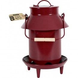 Mangeoire Métal Broc . 26 X 26 X 39 Cm. Couleur Grenat. Pour Basse Cour. - Zolux - Zo-175643