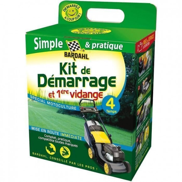 Bardahl Kit De Demarrage Et 1ere Vidange Pour Tondeuses 4 Temps