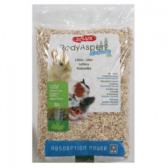 Zolux Litiere Eclats De Peuplier - 20 L - Pour Rongeur