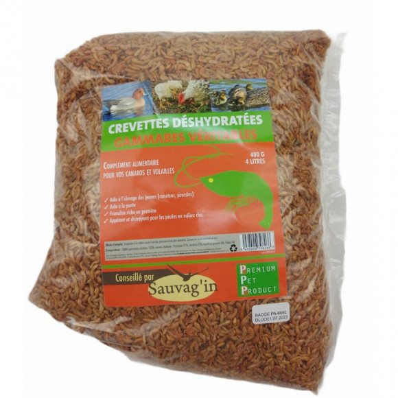 Crevettes Déshydratéées 4 Litres- Complement Alimentaire. - Sauvag'in - Soa-10838214