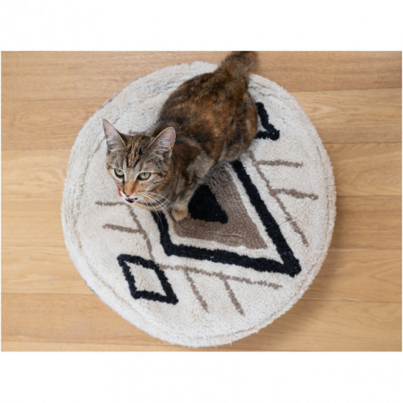 Pouf Berbère Caramel Ø 50 Cm. Pour Chats Ou Petit Chiens. - Fantail - Va-15793