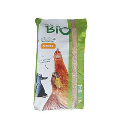 Aliment Mélange Traditionnel Fermier Bio,  20kg. - C'son Bio - Soa-10661349