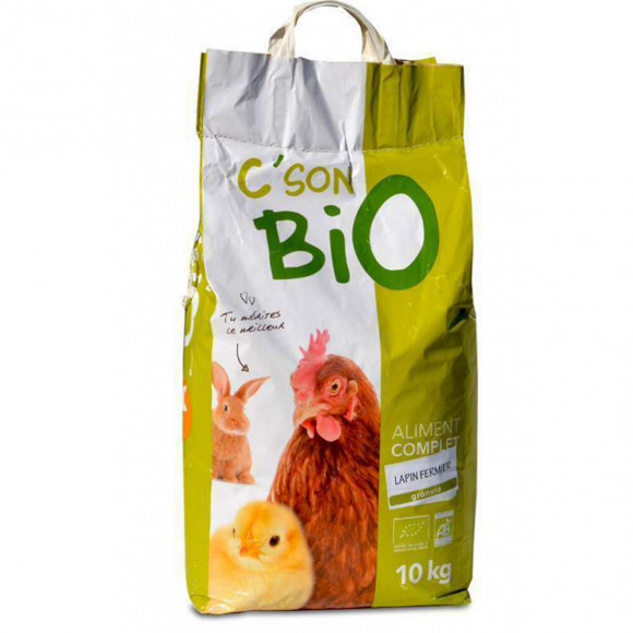Aliment Complet Bio, Lapins Et Lapereaux. Sac De 10 Kg - C'son Bio - Soa-10606738