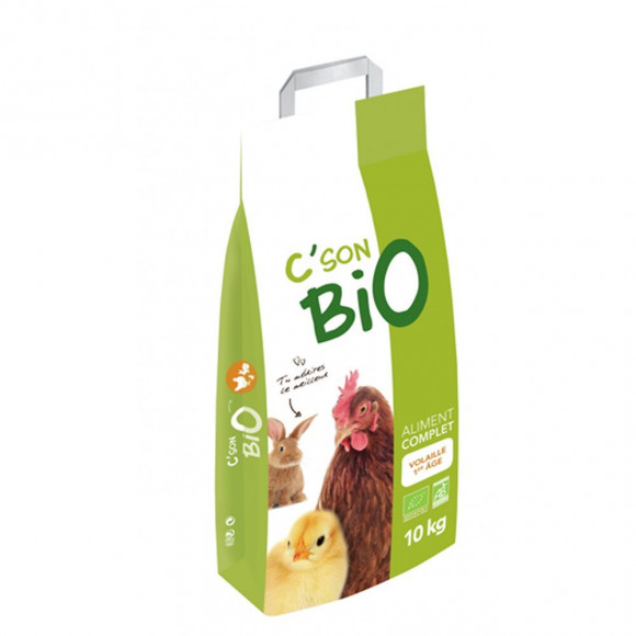 Aliment Complet Bio, Volaille 1er Age. Sac De 10 Kg - C'son Bio - Soa-10606740