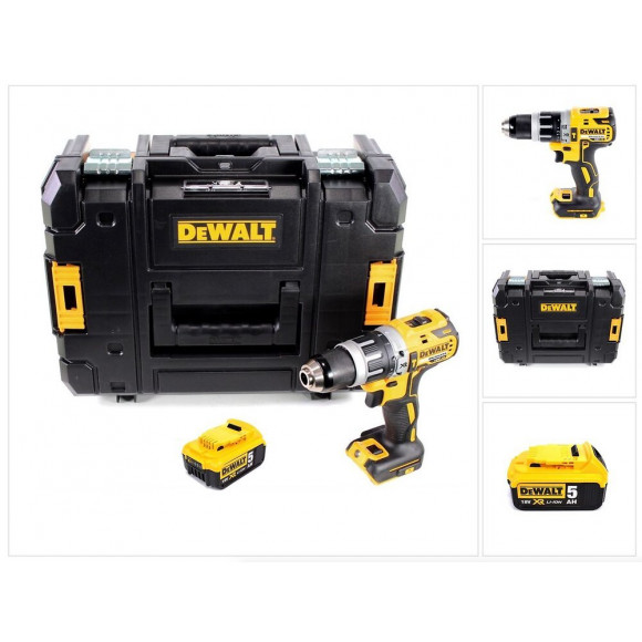 Dewalt Dcd 796 Nt Perceuse-visseuse À Percussion Sans Fil Brushless 18v 70nm + 1x Batterie 5,0 Ah + Coffret De Transport - San