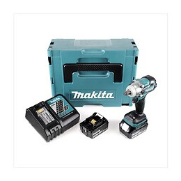 Makita Dtw 285 Rfj 18 V Li-ion Boulonneuse À Chocs Sans Fil Avec Boîtier Makpac + 2x Batteries Bl 1830 3,0 Ah + Chargeur Rapi