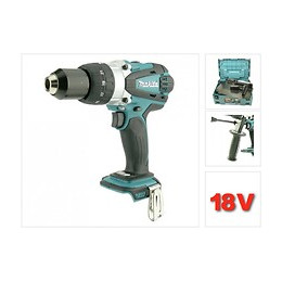 Makita Bhp 458 Zj Perceuse Visseuse À Percussion Sans Fil 18 V Li-ion + Makita Makpac 2 - Sans Batterie, Sans Chargeur