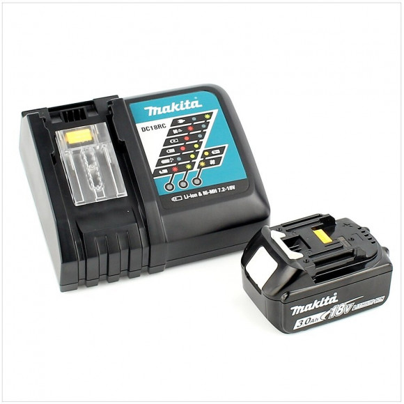 Makita Dhp 482 Rf1j - 18 V Li-ion Akku Perceuse Visseuse À Percussion Sans Fil + Coffret Makpac  + 1 X Batterie Bl 1830 3,0 Ah