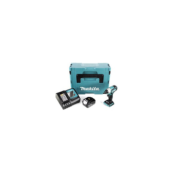 Makita Dtd 155 Rf1j Visseuse À Percussion Sans Fil 18 V Brushless + Coffret De Transport Makpac + 1x Batterie Bl1830 3,0 Ah + 
