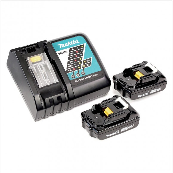 Makita Dhp 482 - 18 V Li-ion Perceuse Visseuse À Percussion Sans Fil Avec Boîtier Makpac + 2x Batteries Bl 1820 2,0 Ah + Char