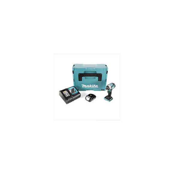 Makita Dtd 154 Ry1j 18 V Li-ion Visseuse À Chocs Sans Fil Avec Boîtier Makpac + 1x Batterie Bl1820 2,0 Ah + Chargeur Rapide D
