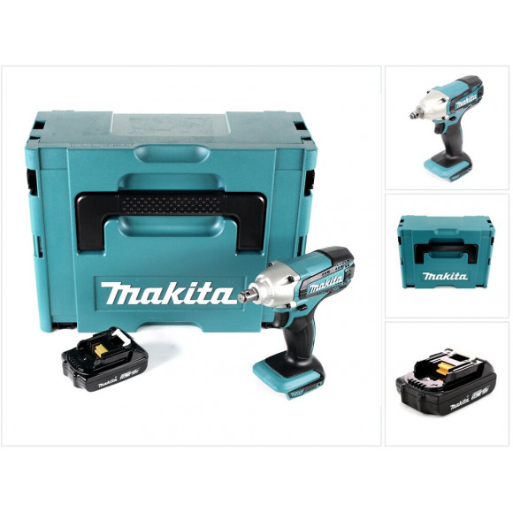 Makita Dtw 190 Y1j 18v Li-ion Boulonneuse À Chocs Sans Fil Avec Boîtier Makpac + 1x Batterie Bl 1820 2,0 Ah - Sans Chargeur
