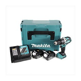 Makita Dhp 484 Rfj Perceuse Visseuse À Percussion Sans Fil 18v Li-ion + 2x Batteries 3,0 Ah + Chargeur + Coffret Makpac
