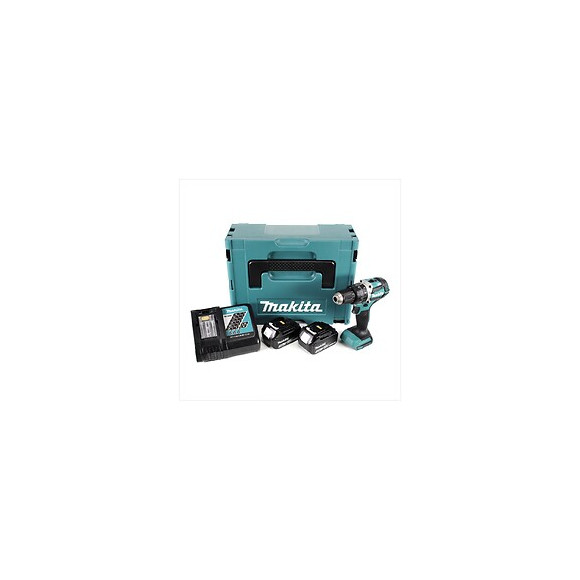 Makita Dhp 484 Rfj Perceuse Visseuse À Percussion Sans Fil 18v Li-ion + 2x Batteries 3,0 Ah + Chargeur + Coffret Makpac