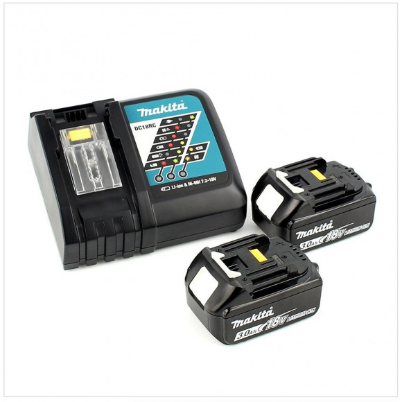 Makita Dhp 484 Rfj Perceuse Visseuse À Percussion Sans Fil 18v Li-ion + 2x Batteries 3,0 Ah + Chargeur + Coffret Makpac