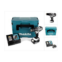 Makita Dhp 482 Zw Rf1j - 18 V Li-ion Perceuse Visseuse À Percussion Sans Fil Avec Boîtier Makpac + 1x Bl1830 3,0ah Batterie +