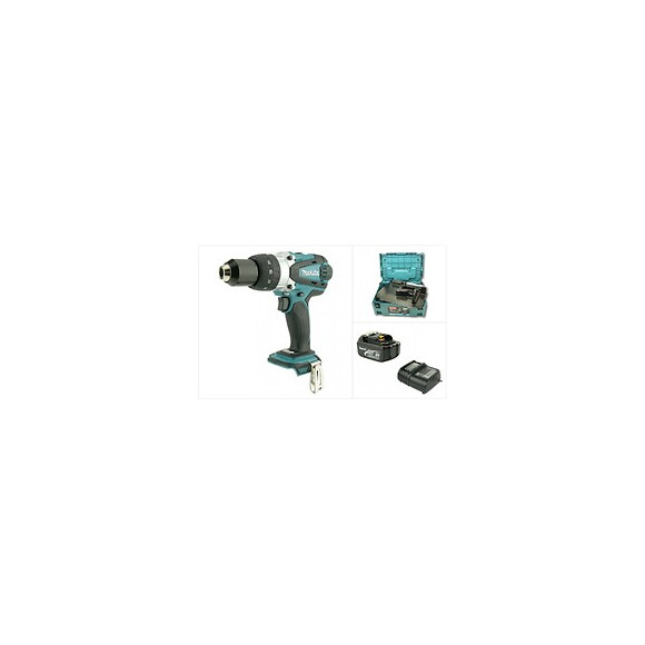 Makita Bhp 458 Lxt 18 V Li-ion Perceuse-visseuse À Percussion Sans Fil + Coffret Makpac + 1x Batterie + Chargeur