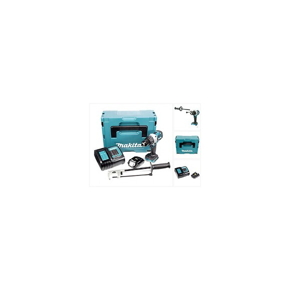 Makita Dhp 481 Perceuse Visseuse À Percussion Sans Fil 18 V Li-ion + 1x Batterie Bl1820 2 Ah + Chargeur Dc18sd + Coffret Makpa