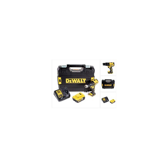 Dewalt Dcd 778 P1t Perceuse Visseuse À Percussion Sans Fil 18v 65 Nm + 1x Batterie 5,0 Ah + Chargeur + Coffret Tstak