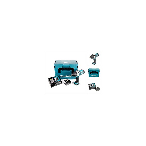 Makita Dtw 450 Rf1j 18v Li-ion Boulonneuse À Chocs Sans Fil Avec Boîtier Makpac + 1x Batterie Bl 1830 3,0 Ah + Chargeur Rapid