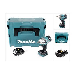 Makita Dtw 285 Y1j 18 V Li-ion Boulonneuse À Chocs Sans Fil Avec Boîtier Makpac + 1x Batterie Bl 1820 2,0 Ah - Sans Chargeur