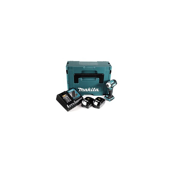 Makita Dtd 171 Rfj Visseuse À Percussion Sans Fil 18v 170nm 1/4" Brushless + Coffret De Transport Makpac + 2x Batteries 3,0ah 