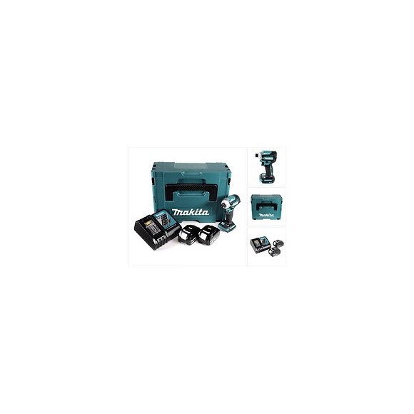 Makita Dtd 171 Rfj Visseuse À Percussion Sans Fil 18v 170nm 1/4" Brushless + Coffret De Transport Makpac + 2x Batteries 3,0ah 