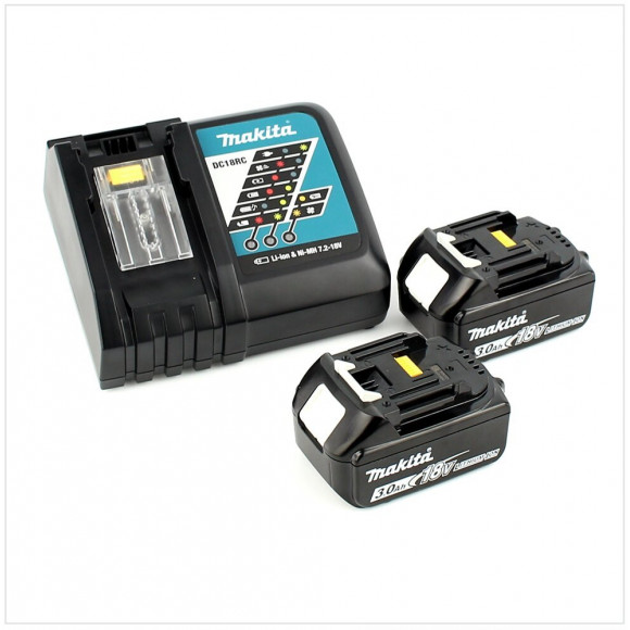 Makita Dtw 190 Rfj 18v Li-ion Boulonneuse À Chocs Sans Fil Avec Boîtier Makpac + 2x Batteries Bl 1830 3,0 Ah + Chargeur Rapid