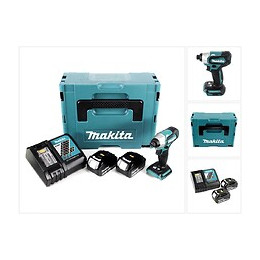 Makita Dtd 155 Rfj Visseuse À Percussion Sans Fil 18 V Brushless  + Coffret De Transport Makpac + 2x Batteries Bl1830 3,0 Ah +