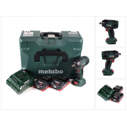 Metabo Ssw 18 Ltx 300 Bl Visseuse À Chocs Sans Fil 18v ( 602395800 ) 300nm 1/2" Brushless + 2x Batteries 4,0ah + Chargeur + Co