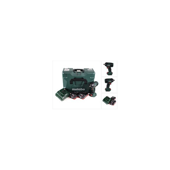 Metabo Ssw 18 Ltx 300 Bl Visseuse À Chocs Sans Fil 18v ( 602395800 ) 300nm 1/2" Brushless + 2x Batteries 4,0ah + Chargeur + Co