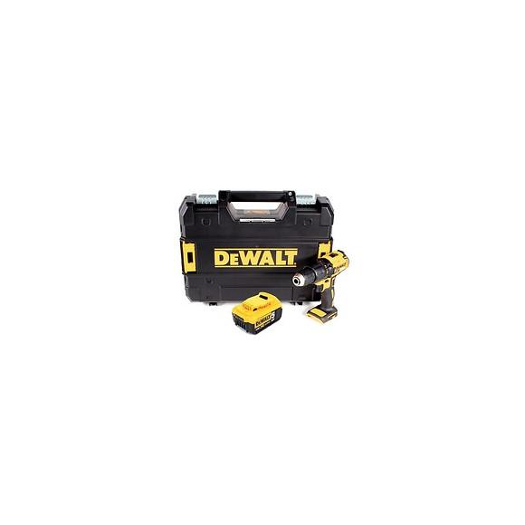 Dewalt Dcd 778 Nt Perceuse Visseuse À Percussion Sans Fil 18v 65nm + 1x Batterie 5,0 Ah + Coffret Tstak - Sans Chargeur