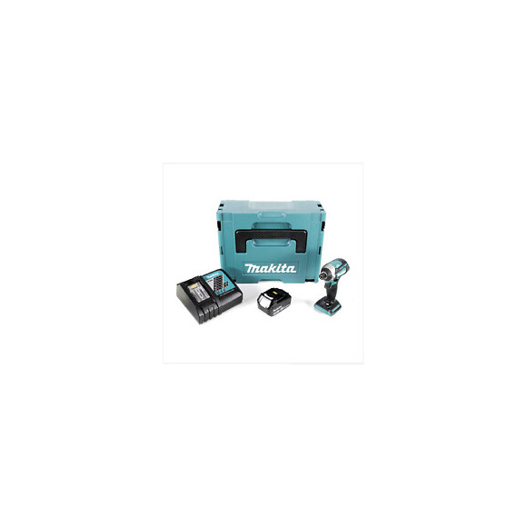 Makita Dtd 154 Rf1j 18 V Li-ion Visseuse À Chocs Sans Fil Avec Boîtier Makpac + 1x Batterie Bl1830 3,0 Ah + Chargeur Rapide D