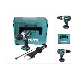 Makita Dhp 458 Zj Perceuse Visseuse À Percussion Sans Fil 18 V 91 Nm Solo + Makpac - Sans Batterie, Sans Chargeur
