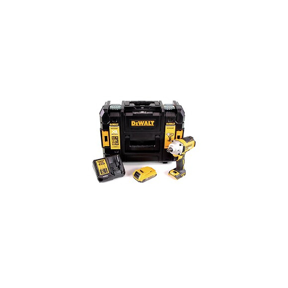 Dewalt Dcf 894 D1 Visseuse À Chocs Sans Fil 18v 1/2" Brushless + 1x Batterie 2,0ah + Chargeur + Coffret De Transport Tstak