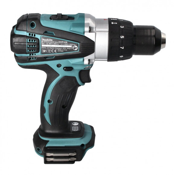 Makita Dhp 458 Zj Perceuse Visseuse À Percussion Sans Fil 18 V 91 Nm Solo + Makpac - Sans Batterie, Sans Chargeur