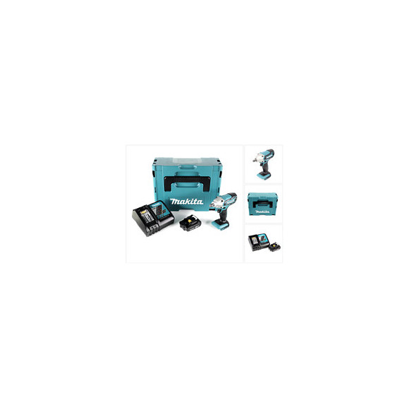 Makita Dtw 190 Ry1j 18v Li-ion Boulonneuse À Chocs Sans Fil Avec Boîtier Makpac + 1x Batterie Bl 1820 2,0 Ah + Chargeur Rapid