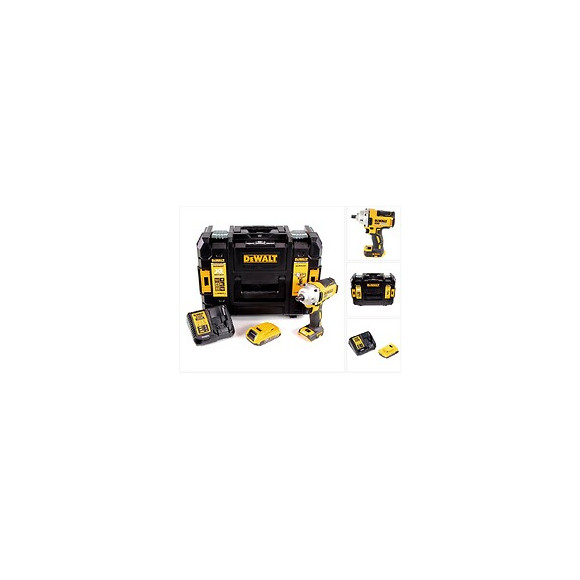 Dewalt Dcf 894 D1 Visseuse À Chocs Sans Fil 18v 1/2" Brushless + 1x Batterie 2,0ah + Chargeur + Coffret De Transport Tstak