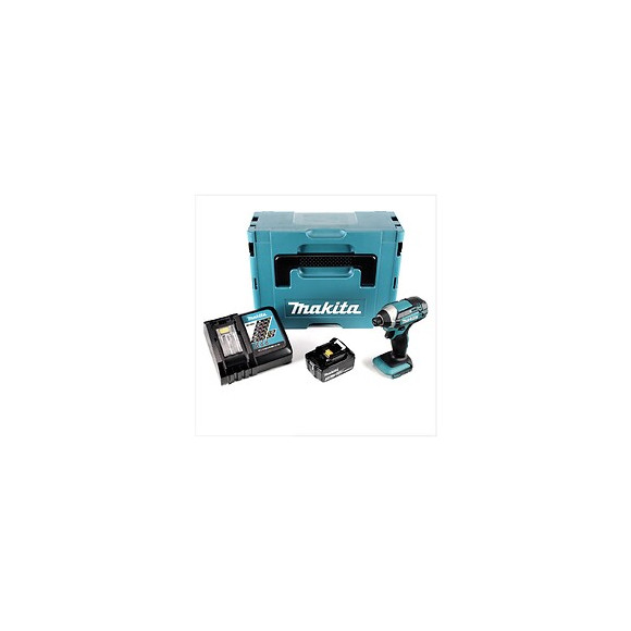 Makita Dtd 152 Rf1j 18v Li-ion Visseuse À Chocs Sans Fil Avec Boîtier Makpac + 1x Batterie Bl1830 3,0 Ah + Chargeur Dc18rc