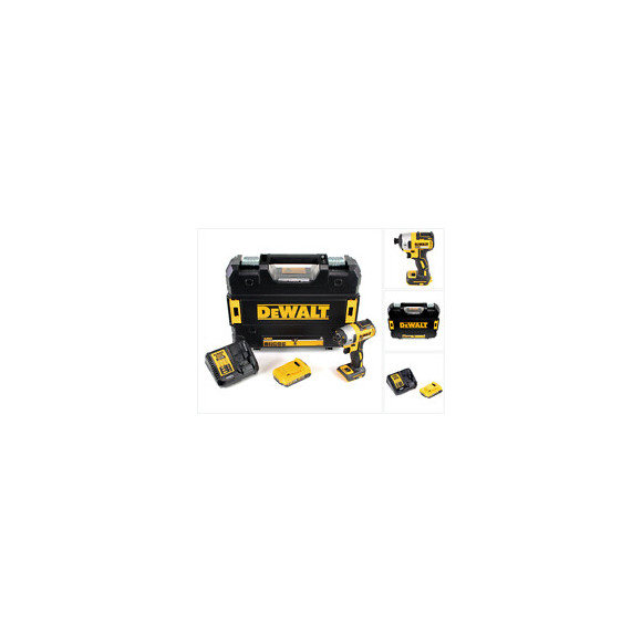 Dewalt Dcf 887 Visseuse À Chocs Sans Fil 18 V Brushless Avec Mandrin De 1/4" + Boîtier Tstak + 1x Batterie 2 Ah + Chargeur