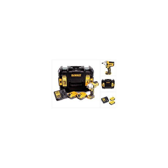 Dewalt Dcf 894 P2 Visseuse À Chocs Sans Fil 18v 1/2" Brushless + 2x Batteries 5,0ah + Chargeur + Coffret De Transport Tstak