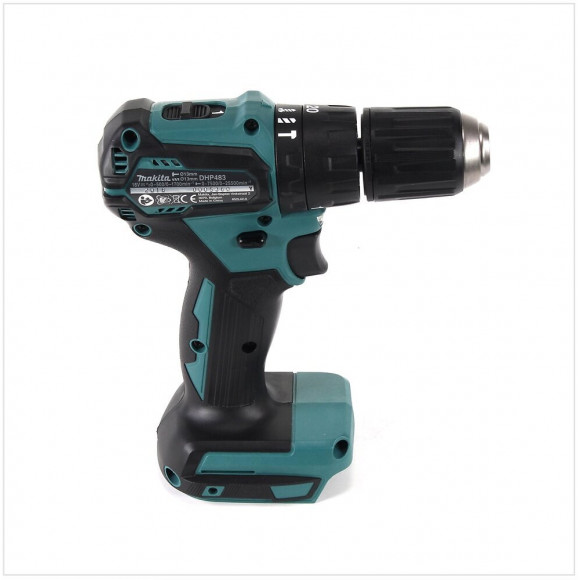 Makita Dhp 483 Zj 18 V Li-ion Brushless Perceuse Visseuse À Percussion Sans Fil Avec Boîtier Makpac - Sans Accessoires, Ni Ba