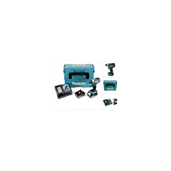 Makita Dtd 152 Rfj 18v Li-ion Visseuse À Chocs Sans Fil Avec Boîtier Makpac + 2x Batteries Bl1830 3,0 Ah + Chargeur Dc18rc