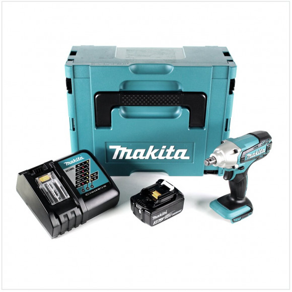 Makita Dtw 190 Rf1j 18v Li-ion Boulonneuse À Chocs Sans Fil Avec Boîtier Makpac + 1x Batterie Bl 1830 3,0 Ah + Chargeur Rapid