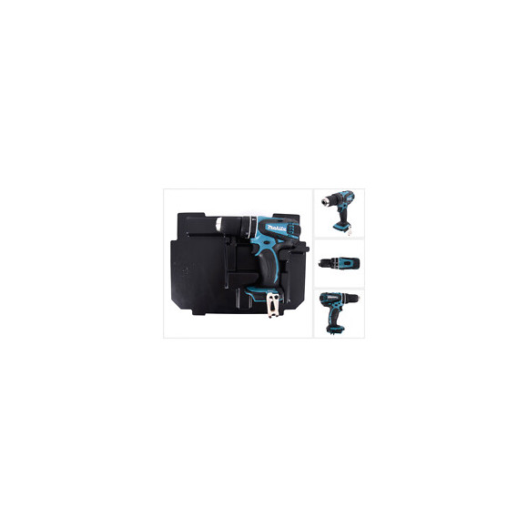 Makita Dhp 456 Ze Perceuse Visseuse À Percussion Sans Fil 18 V Li-ion, Vert + Insert Pour Makpac
