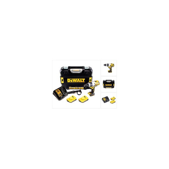 Dewalt Dcd 996 18 V Brushless Li-ion Perceuse-visseuse À Percussion Sans Fil Avec Boîtier Tstak + 2x Batteries Dcb 183 2,0 Ah