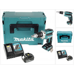 Makita Dfs 250 Rf1j Visseuse À Cloison Sèche 18 V Brushless + 1x Batterie 3.0 Ah + Chargeur + Coffret Makpac